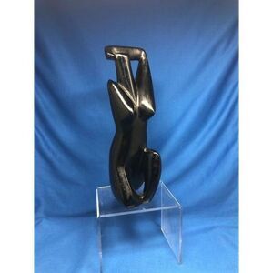 Folk Abstract cubists Kneeling Woman, Modern Haiti Carib Craft, midcentury.